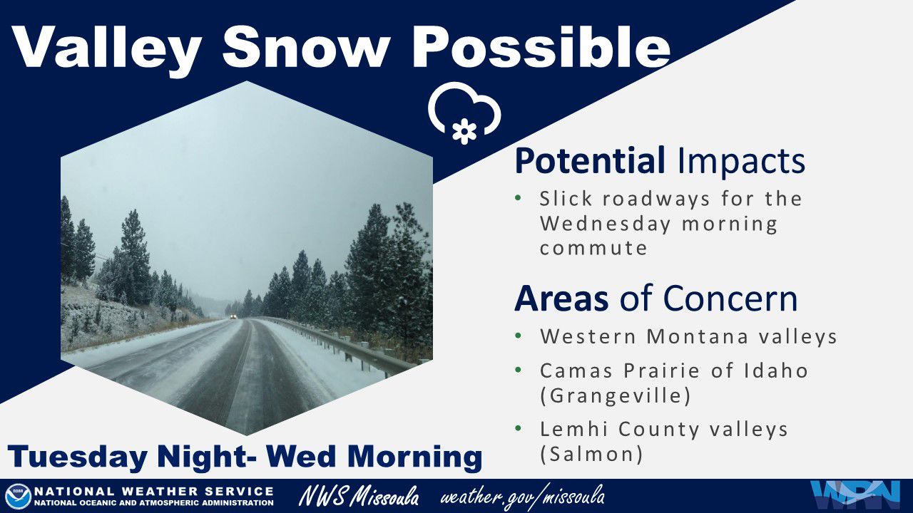 valley snow missoula wednesday